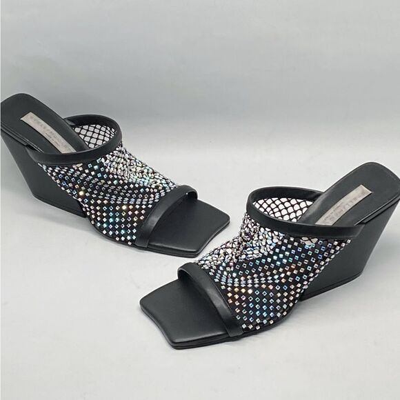 Stella McCartney Jeweled Stretch Mesh Slide Sandals size 38 - Picture 7 of 12